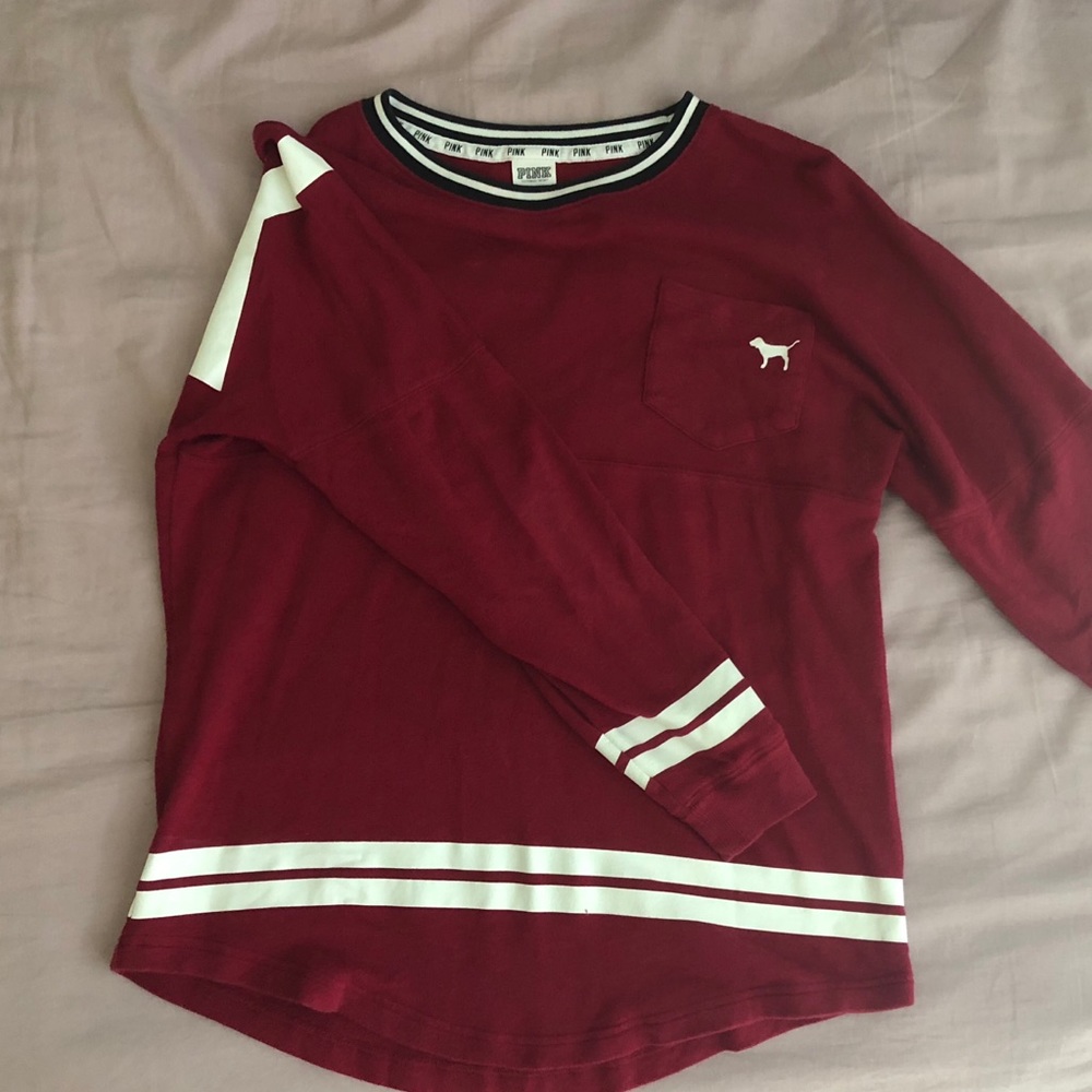 Long Sleeve PINK Varsity Tee